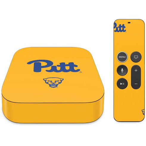 University of Pittsburgh Pitt Panthers Yellow Apple TV Skin